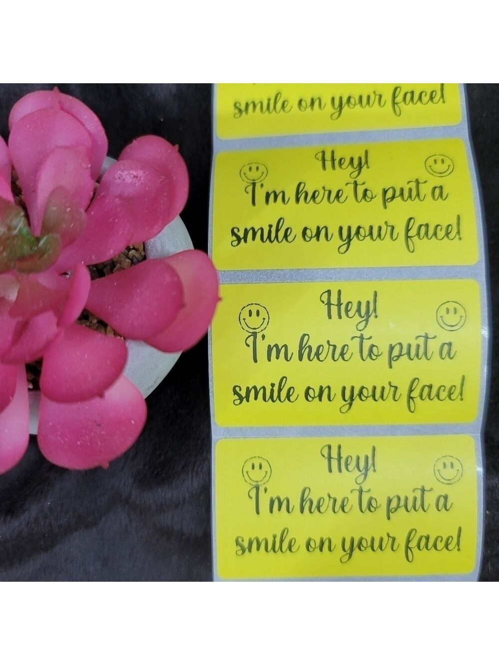 Hey! I'm here to put a smile on your face! Packaging Sticker Label